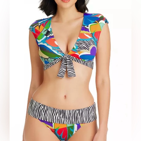 Bleu Rod Beattie mix cropped bikini top with bottoms - Picture 1 of 7